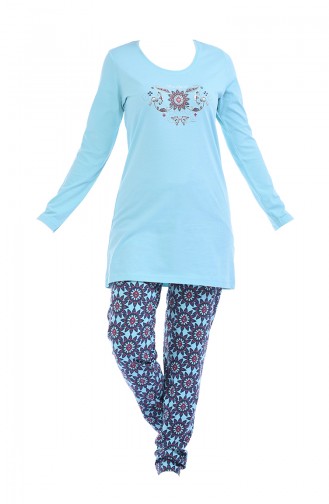 Ensemble Pyjama Pour Femme 705103-02 Vert Menthe 705103-02