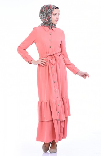 Sugar Pink Hijab Dress 1285-09