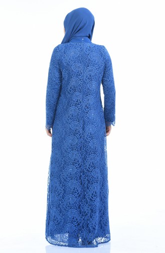 Robe de Soirée Grande Taille 4001-05 Indigo 4001-05