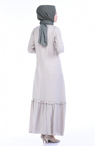 Beige Hijab Dress 0167-02