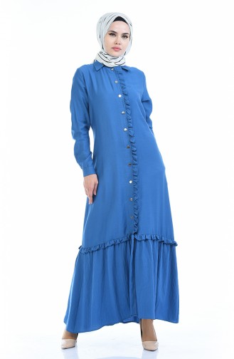 Indigo Hijab Dress 0167-03