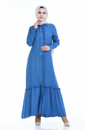 Indigo Hijab Dress 0167-03
