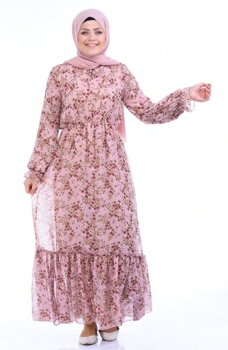 Powder Hijab Dress 1280-01