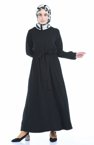 Black Hijab Dress 1284-06