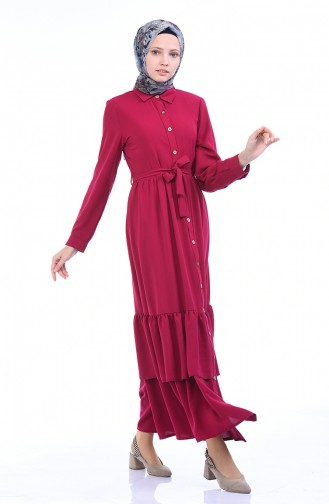 Fuchsia Hijab Dress 1285-02
