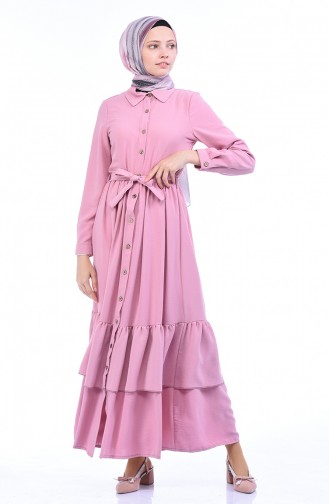 Powder Hijab Dress 1285-04