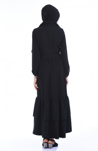 Black Hijab Dress 1285-10