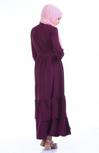 Plum Hijab Dress 1285-11