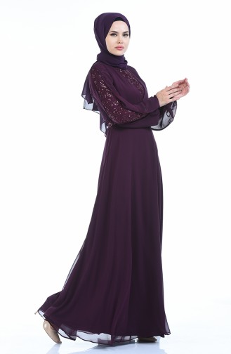 Purple Hijab Dress 12004-07