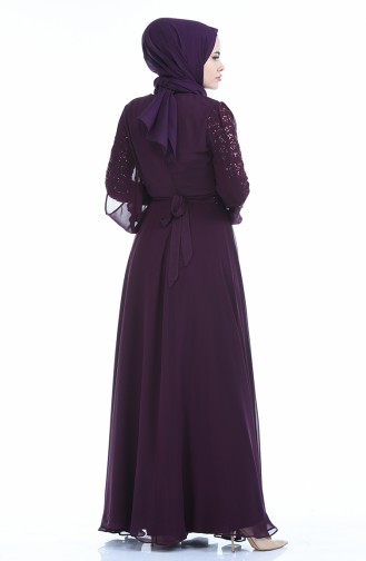 Purple Hijab Dress 12004-07