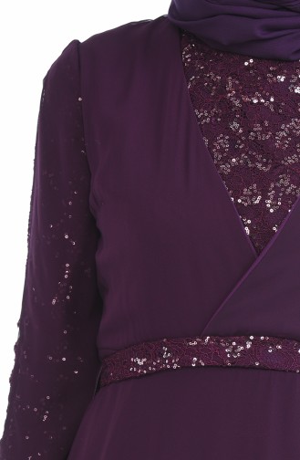 Purple Hijab Dress 12004-07