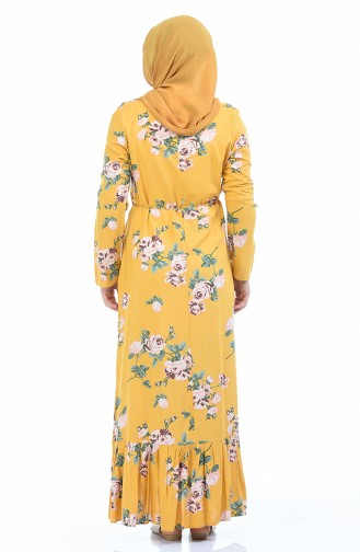 Mustard Hijab Dress 0669-03