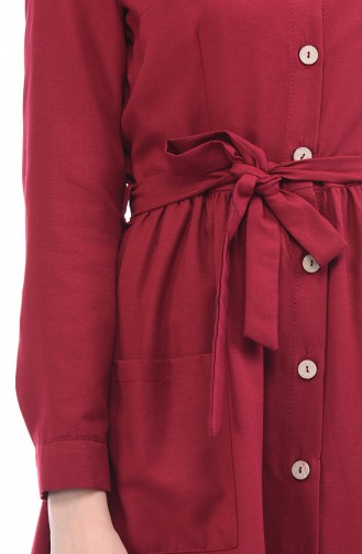 Claret red İslamitische Jurk 4286-03