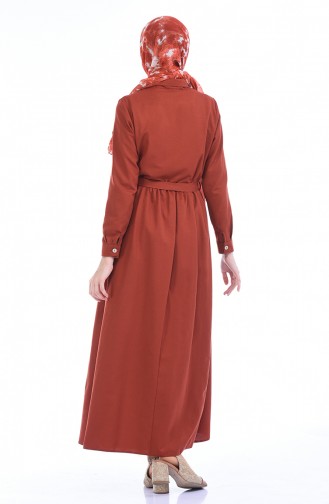Copper Hijab Dress 4286-05