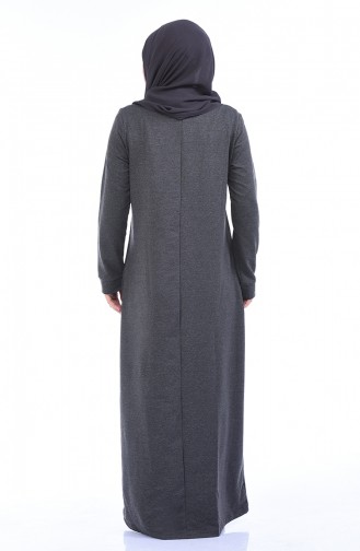 Anthracite Hijab Dress 10008-01