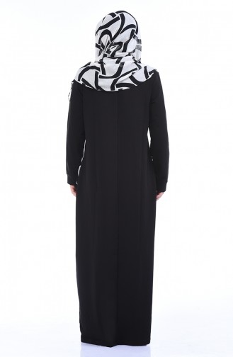 Black Hijab Dress 10008-05