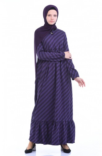 Violet Hijab Dress 1266-01