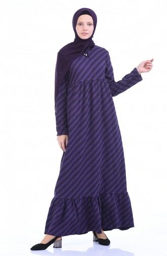 Violet Hijab Dress 1266-01