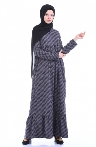 فستان بني مائل للرمادي 1266-02