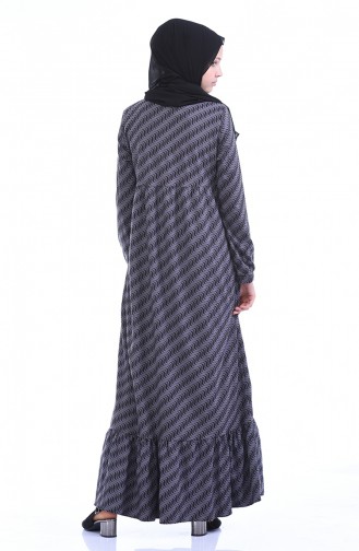 فستان بني مائل للرمادي 1266-02