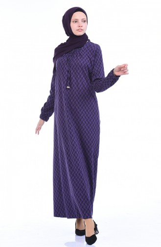 Gummi Kleid 1274-03 Violett Schwarz 1274-03