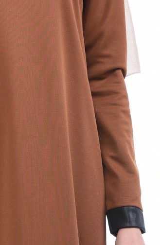 Cinnamon Color Hijab Dress 4000-06