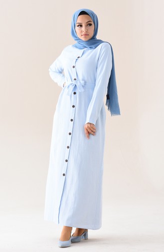 Robe Hijab Bleu Bébé 6010-03