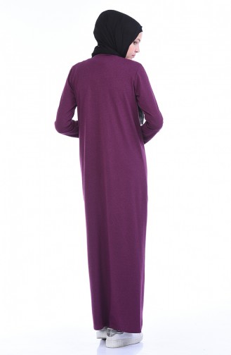 Plum Hijab Dress 0501-07