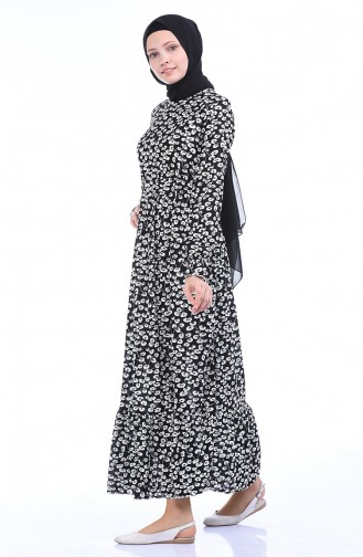 Black Hijab Dress 5486-01