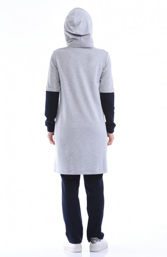 Ensemble Survêtement a Capuche 9072-05 Gris 9072-05