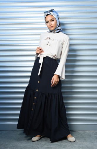 Navy Blue Skirt 10138-02