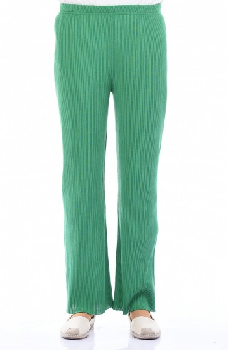 Pantalon Large Tissu Naturel 1992-27 Vert Herbe 1992-27