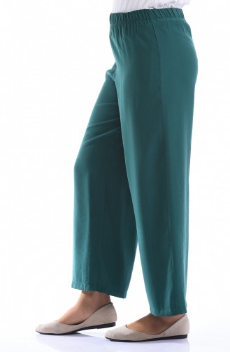 Pantalon Large Taille élastique 25072-08 Vert emeraude 25072-08