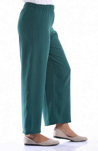 Pantalon Large Taille élastique 25072-08 Vert emeraude 25072-08