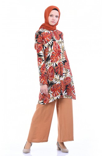 Beli Lastikli Bol Paça Pantolon 25075-02 Taba