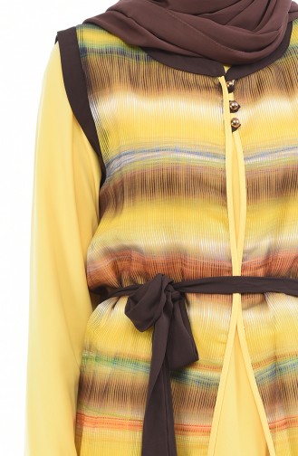 Ensemble Deux Pieces Gilet Robe 5Y3546601-01 Jaune 5Y3546601-01