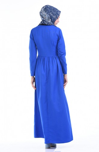 Saxe Hijab Dress 7215-16