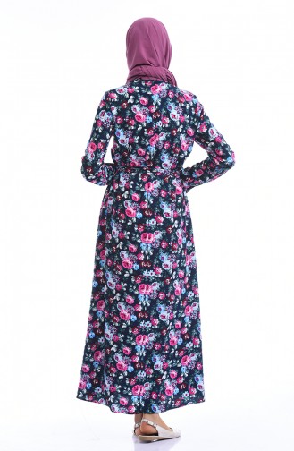 Robe Hijab Bleu Marine 2048B-02