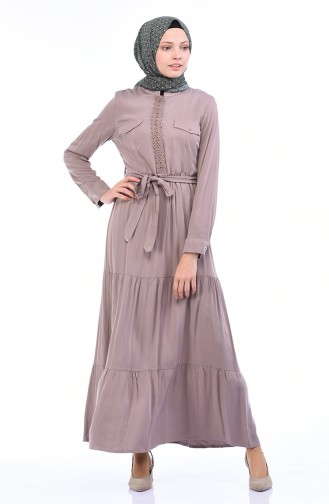 Mink Hijab Dress 7K3701800-03