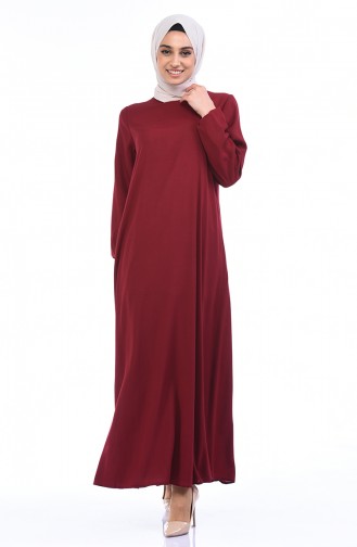 فستان أحمر كلاريت 0076-06