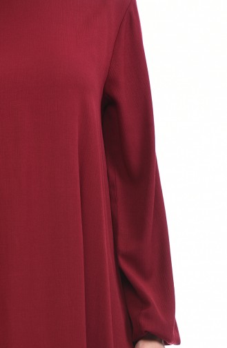 Claret Red Hijab Dress 0076-06