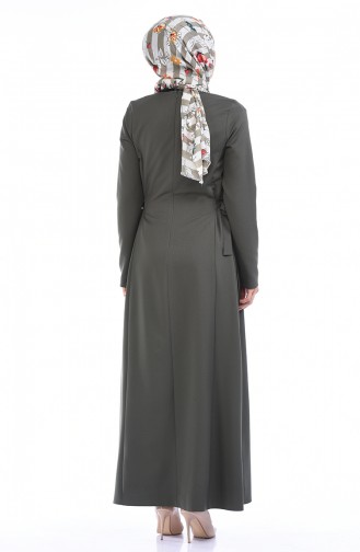 Khaki Hijab Dress 0249-02