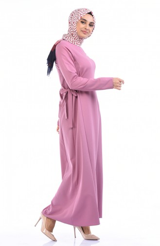 فستان زهري باهت 0249-06