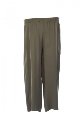 Pantalon Large Grande Taille 7653-04 Khaki 7653-04