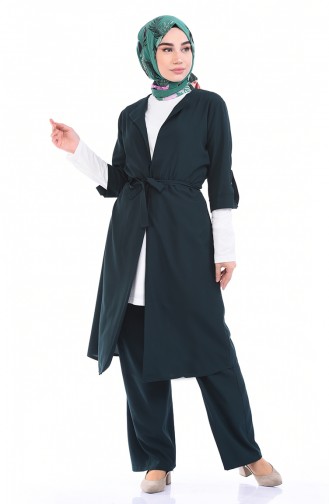 Ensemble Deux Pieces Cape Pantalon 1199-15 Vert emeraude 1199-15