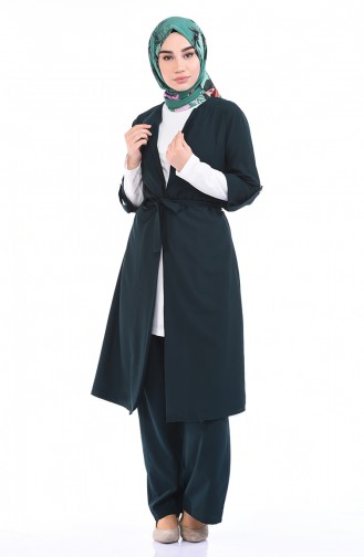 Ensemble Deux Pieces Cape Pantalon 1199-15 Vert emeraude 1199-15