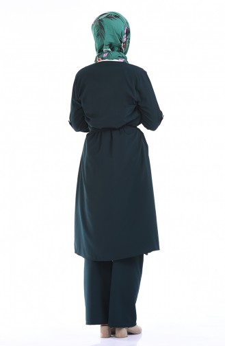 Ensemble Deux Pieces Cape Pantalon 1199-15 Vert emeraude 1199-15