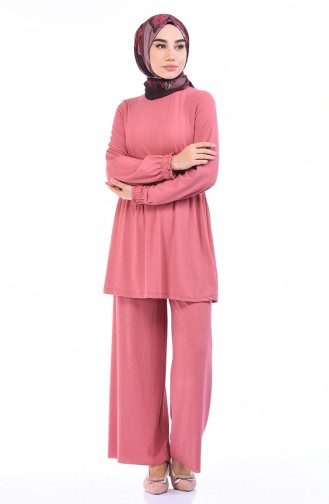 Tunik Pantolon İkili Takım 5490-03 Pudra