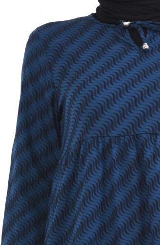 Gerrafftes Kleid 1266-03 Petrolium 1266-03