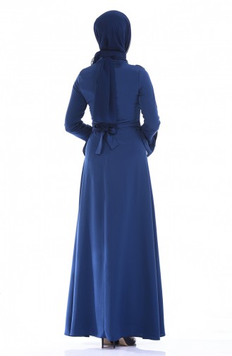 Indigo Hijab Dress 8017-03